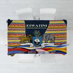 Eswatini Independence Day Tablecloth Freedom Pride - Lion Elephant - Strelitzia Flowers