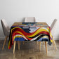 Eswatini Independence Day Tablecloth Freedom Pride - Lion Elephant - Strelitzia Flowers