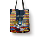 Eswatini Independence Day Tote Bag Freedom Pride - Lion Elephant - Strelitzia Flowers