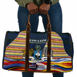 Eswatini Independence Day Travel Bag Freedom Pride - Lion Elephant - Strelitzia Flowers