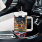 Eswatini Independence Day Tumbler With Handle Freedom Pride - Lion Elephant - Strelitzia Flowers