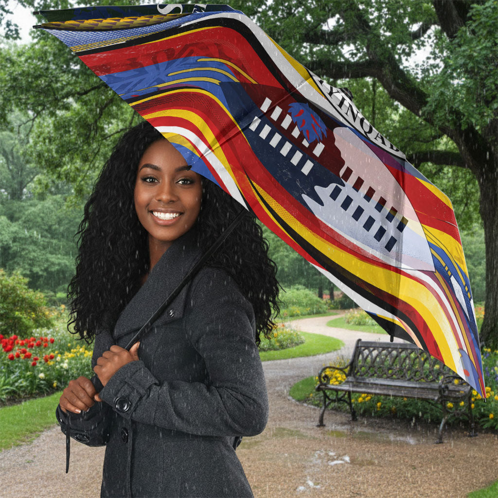 Eswatini Independence Day Umbrella Freedom Pride - Lion Elephant - Strelitzia Flowers