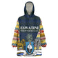 Eswatini Independence Day Wearable Blanket Hoodie Freedom Pride - Lion Elephant - Strelitzia Flowers