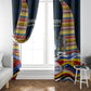Eswatini Independence Day Window Curtain Freedom Pride - Lion Elephant - Strelitzia Flowers