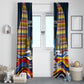 Eswatini Independence Day Window Curtain Freedom Pride - Lion Elephant - Strelitzia Flowers