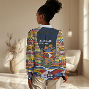 Eswatini Independence Day Women Casual Shirt Freedom Pride - Lion Elephant - Strelitzia Flowers