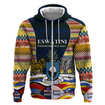 Eswatini Independence Day Zip Hoodie Freedom Pride - Lion Elephant - Strelitzia Flowers