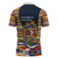 Eswatini Independence Day Zipper Polo Shirt Freedom Pride - Lion Elephant - Strelitzia Flowers