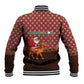 Morocco Christmas Baseball Jacket Santa Claus Camel Caravan Desert Scene - African Pride
