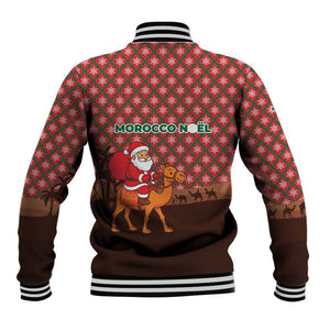 Morocco Christmas Baseball Jacket Santa Claus Camel Caravan Desert Scene - African Pride