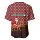Morocco Christmas Baseball Jersey Santa Claus Camel Caravan Desert Scene - African Pride