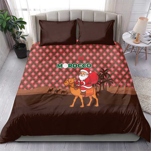 Morocco Christmas Bedding Set Santa Claus Camel Caravan Desert Scene - African Pride