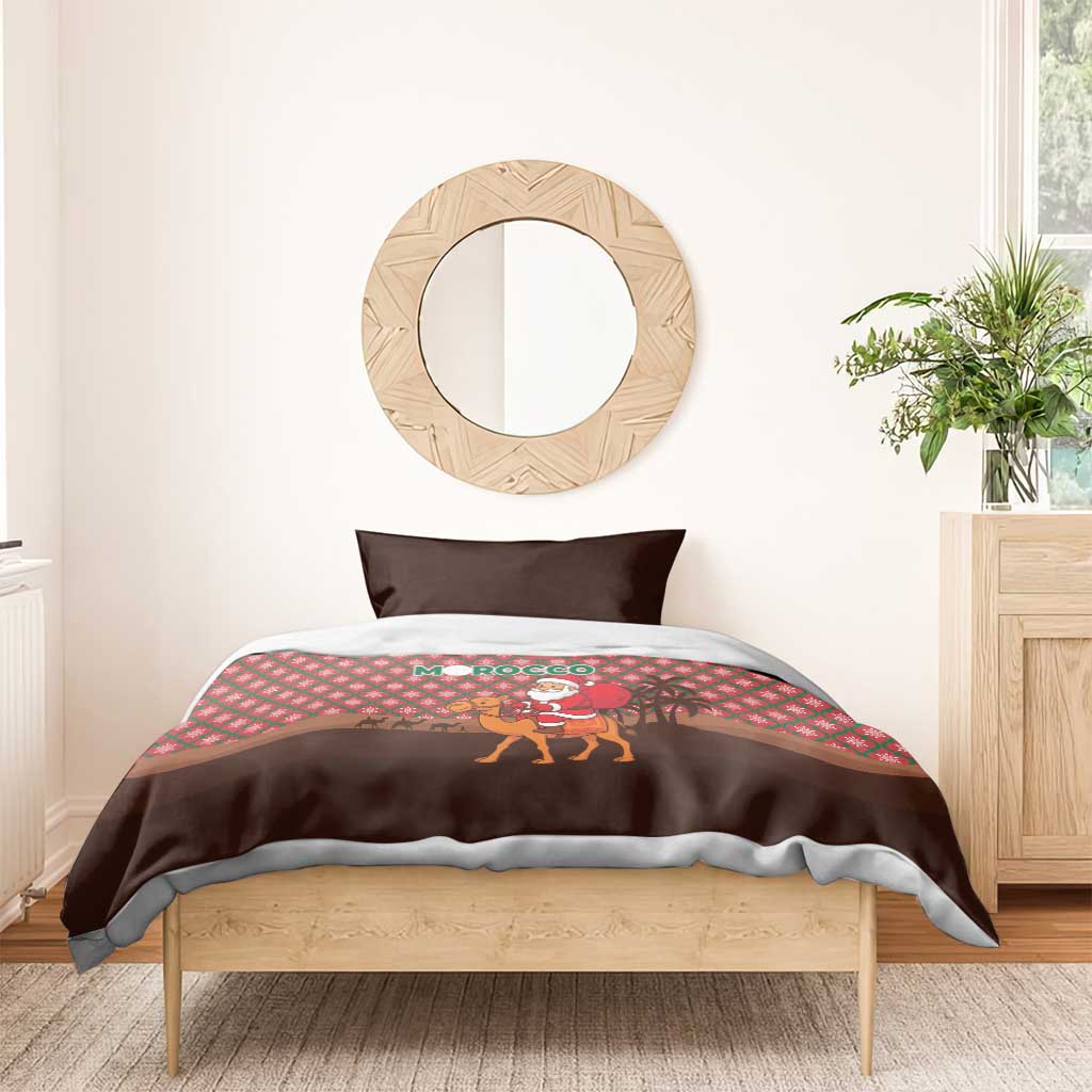 Morocco Christmas Bedding Set Santa Claus Camel Caravan Desert Scene - African Pride