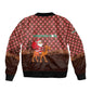 Morocco Christmas Bomber Jacket Santa Claus Camel Caravan Desert Scene - African Pride