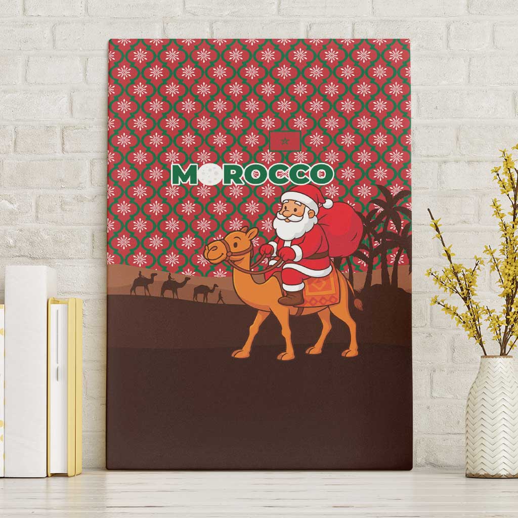 Morocco Christmas Canvas Wall Art Santa Claus Camel Caravan Desert Scene - African Pride