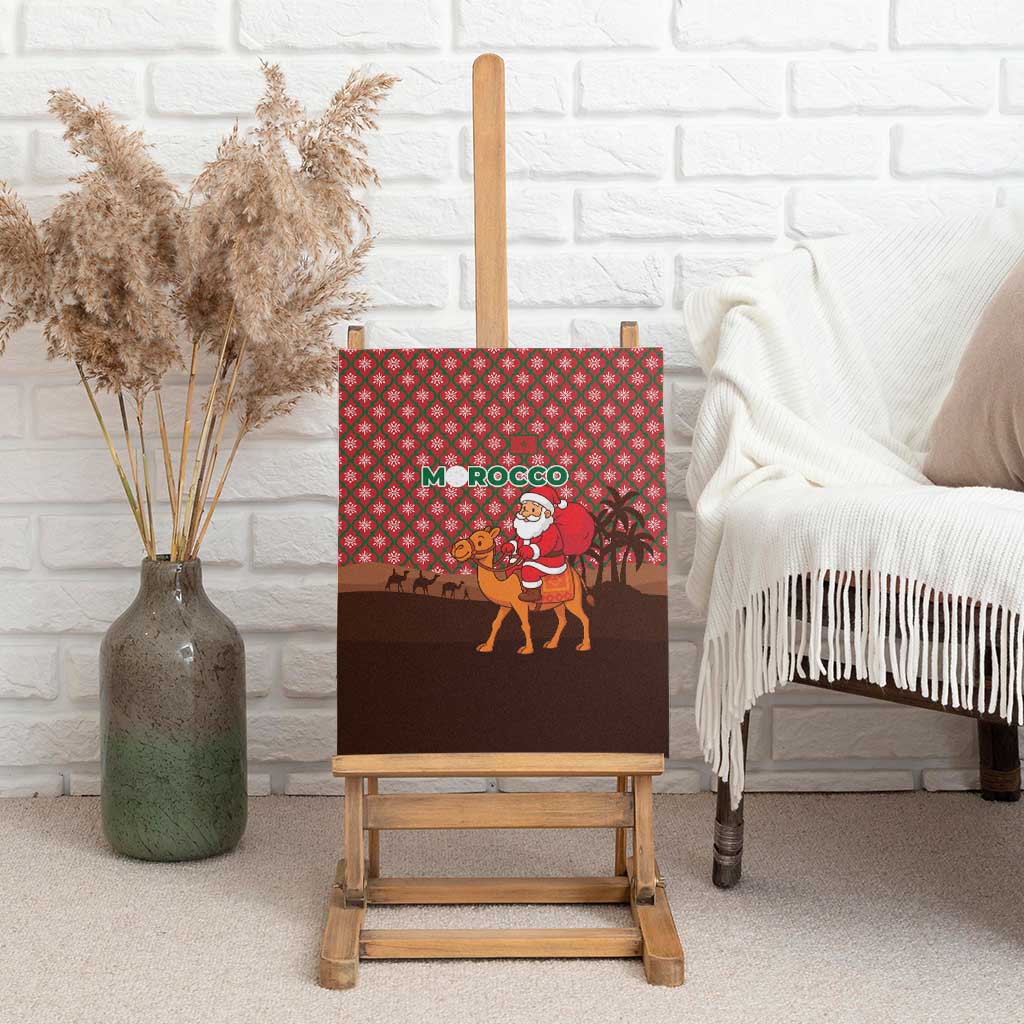 Morocco Christmas Canvas Wall Art Santa Claus Camel Caravan Desert Scene - African Pride
