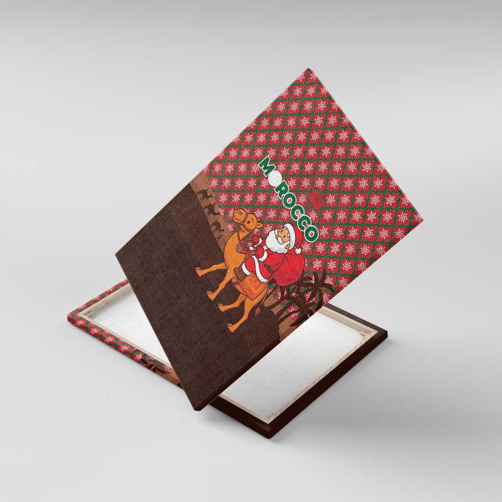 Morocco Christmas Canvas Wall Art Santa Claus Camel Caravan Desert Scene - African Pride