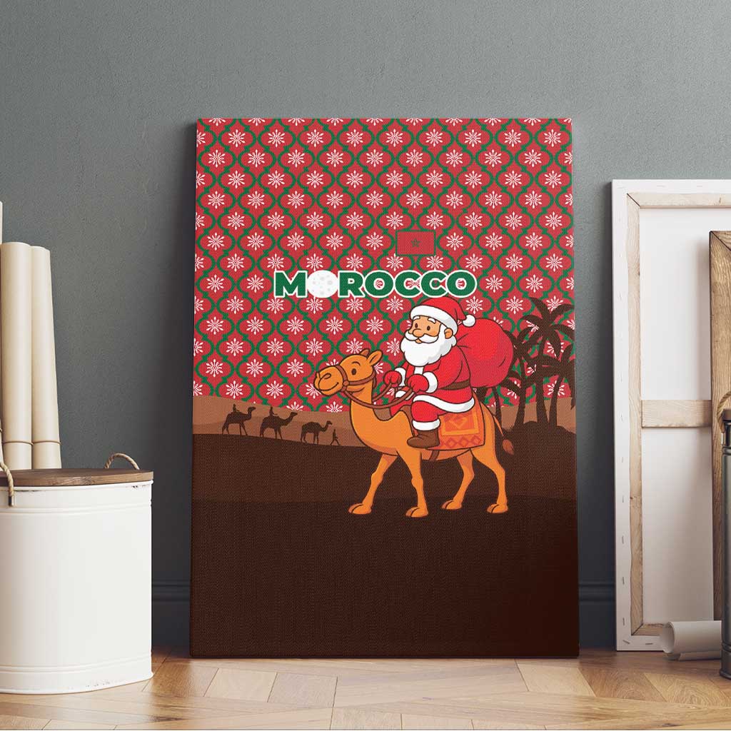 Morocco Christmas Canvas Wall Art Santa Claus Camel Caravan Desert Scene - African Pride