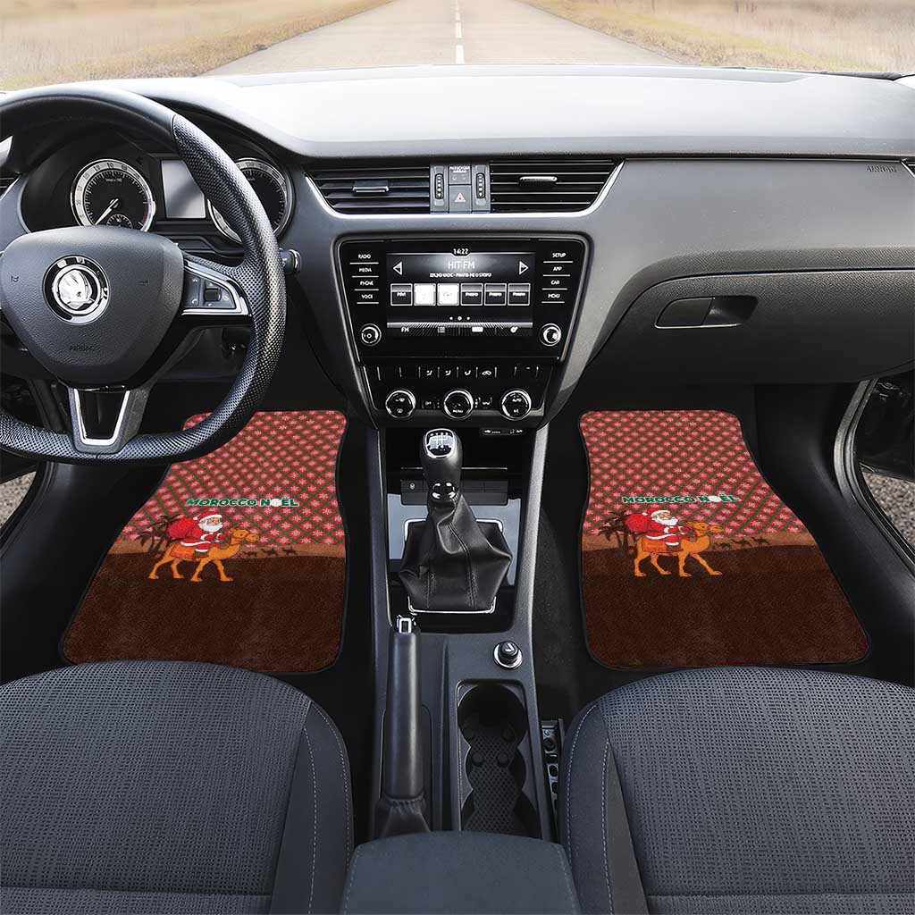 Morocco Christmas Car Mats Santa Claus Camel Caravan Desert Scene - African Pride