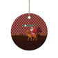Morocco Christmas Ceramic Ornament Santa Claus Camel Caravan Desert Scene - African Pride