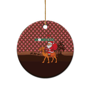Morocco Christmas Ceramic Ornament Santa Claus Camel Caravan Desert Scene - African Pride
