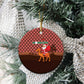 Morocco Christmas Ceramic Ornament Santa Claus Camel Caravan Desert Scene - African Pride