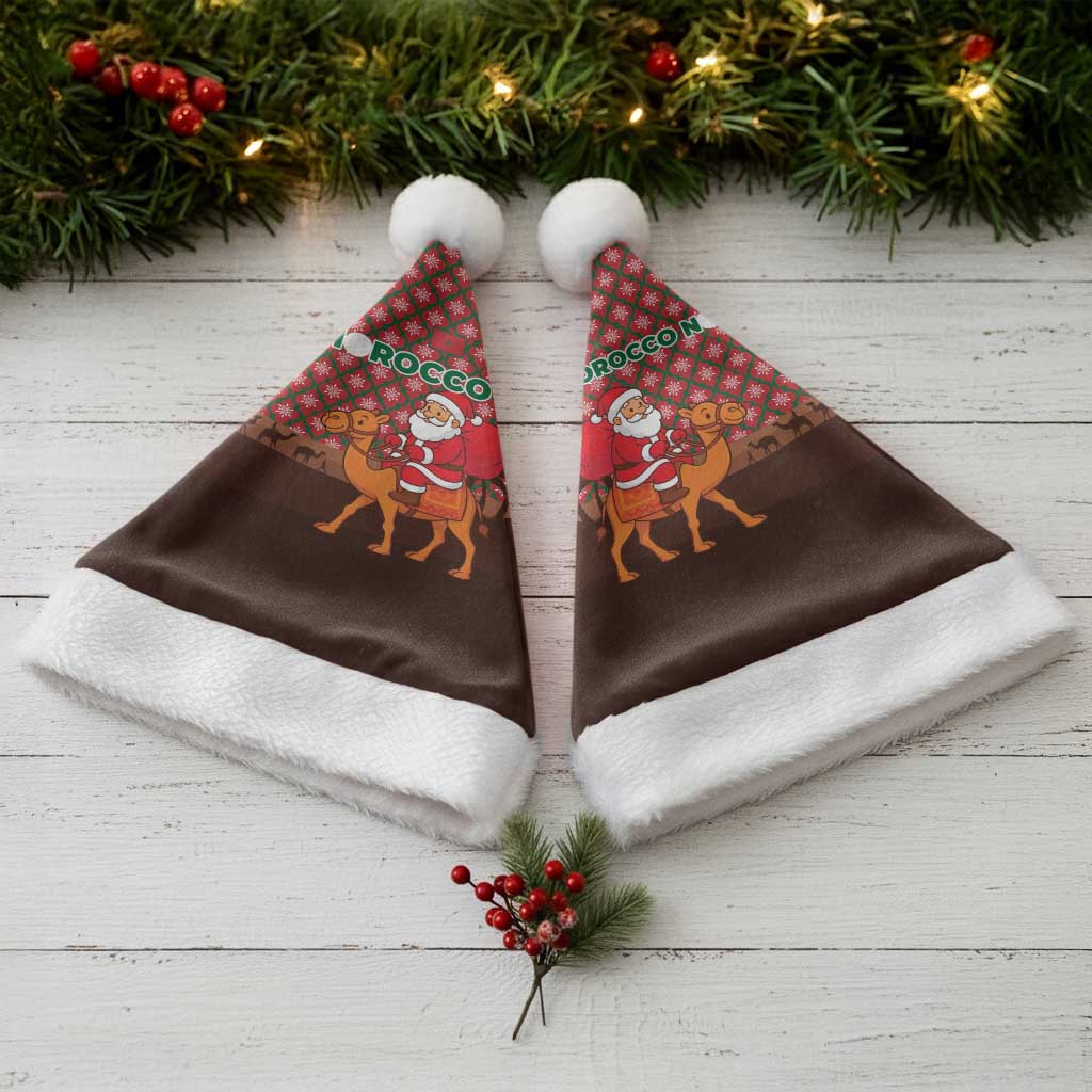 Morocco Christmas Santa Hat Santa Claus Camel Caravan Desert Scene - African Pride