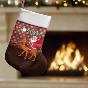 Morocco Christmas Stocking Santa Claus Camel Caravan Desert Scene - African Pride