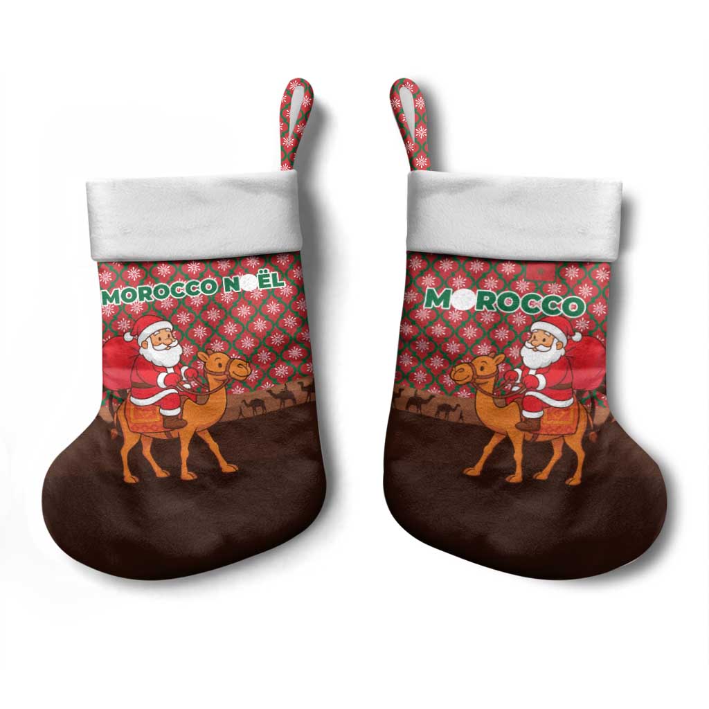 Morocco Christmas Stocking Santa Claus Camel Caravan Desert Scene - African Pride