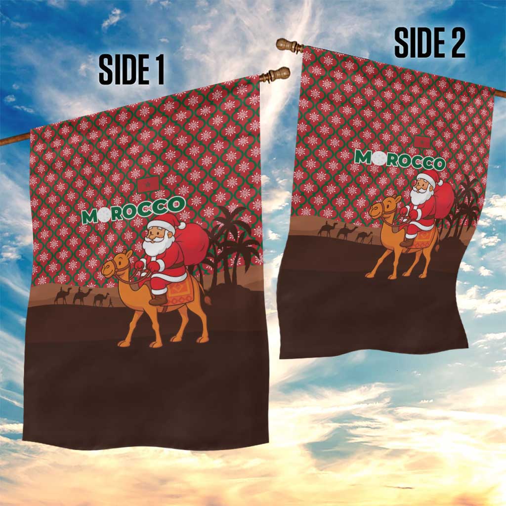 Morocco Christmas Garden Flag Santa Claus Camel Caravan Desert Scene - African Pride