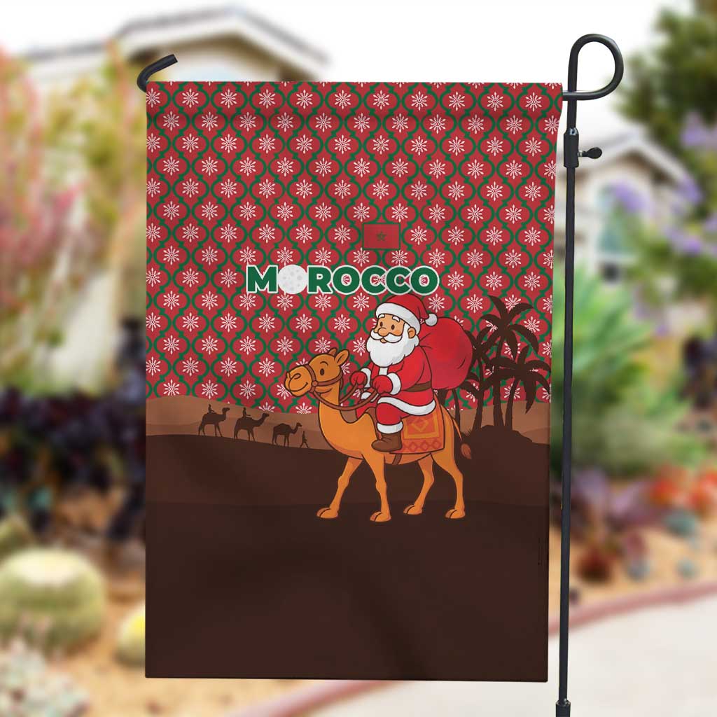 Morocco Christmas Garden Flag Santa Claus Camel Caravan Desert Scene - African Pride
