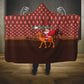 Morocco Christmas Hooded Blanket Santa Claus Camel Caravan Desert Scene - African Pride