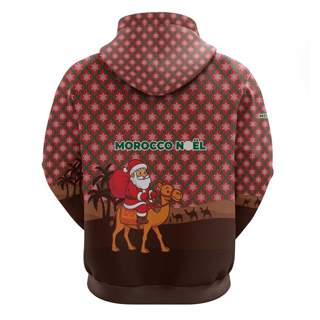 Morocco Christmas Hoodie Santa Claus Camel Caravan Desert Scene - African Pride