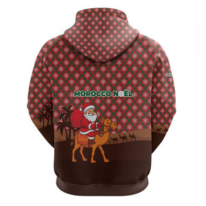 Morocco Christmas Hoodie Santa Claus Camel Caravan Desert Scene - African Pride