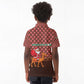 Morocco Christmas Kid Polo Shirt Santa Claus Camel Caravan Desert Scene - African Pride