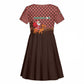 Morocco Christmas Kid Short Sleeve Dress Santa Claus Camel Caravan Desert Scene - African Pride