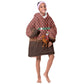 Morocco Christmas Kid Wearable Blanket Hoodie Santa Claus Camel Caravan Desert Scene - African Pride