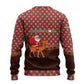 Morocco Christmas Ugly Christmas Sweater Santa Claus Camel Caravan Desert Scene - African Pride