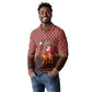 Morocco Christmas Long Sleeve Polo Shirt Santa Claus Camel Caravan Desert Scene - African Pride