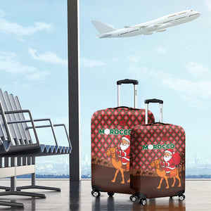 Morocco Christmas Luggage Cover Santa Claus Camel Caravan Desert Scene - African Pride