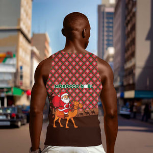 Morocco Christmas Men Tank Top Santa Claus Camel Caravan Desert Scene - African Pride
