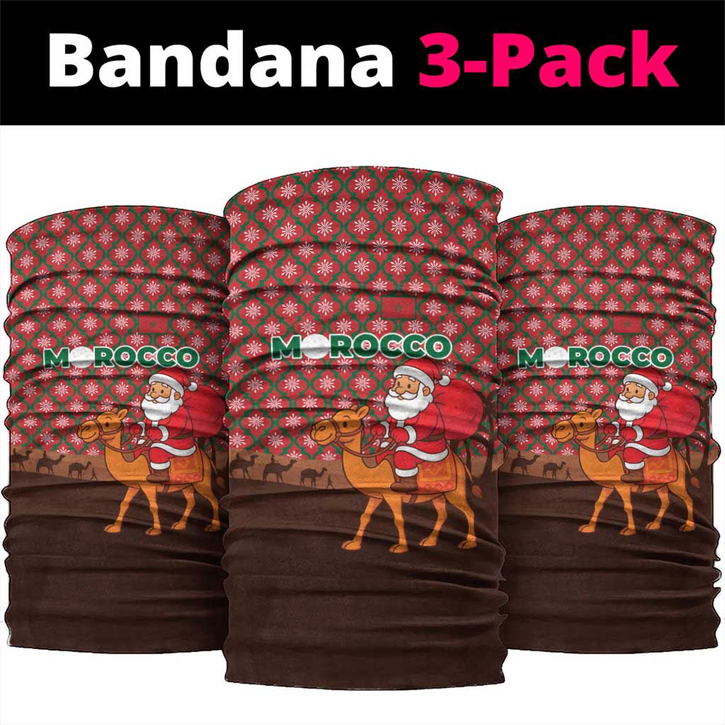 Morocco Christmas Neck Gaiter Santa Claus Camel Caravan Desert Scene - African Pride
