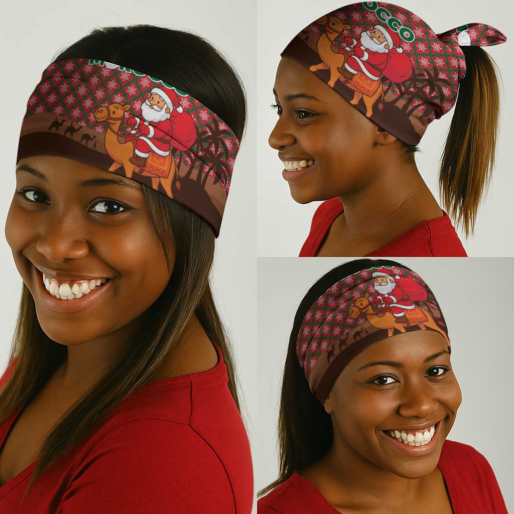 Morocco Christmas Neck Gaiter Santa Claus Camel Caravan Desert Scene - African Pride