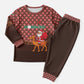 Morocco Christmas Pajama Set Santa Claus Camel Caravan Desert Scene - African Pride