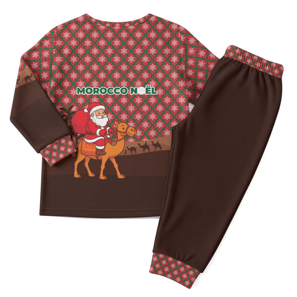 Morocco Christmas Pajama Set Santa Claus Camel Caravan Desert Scene - African Pride