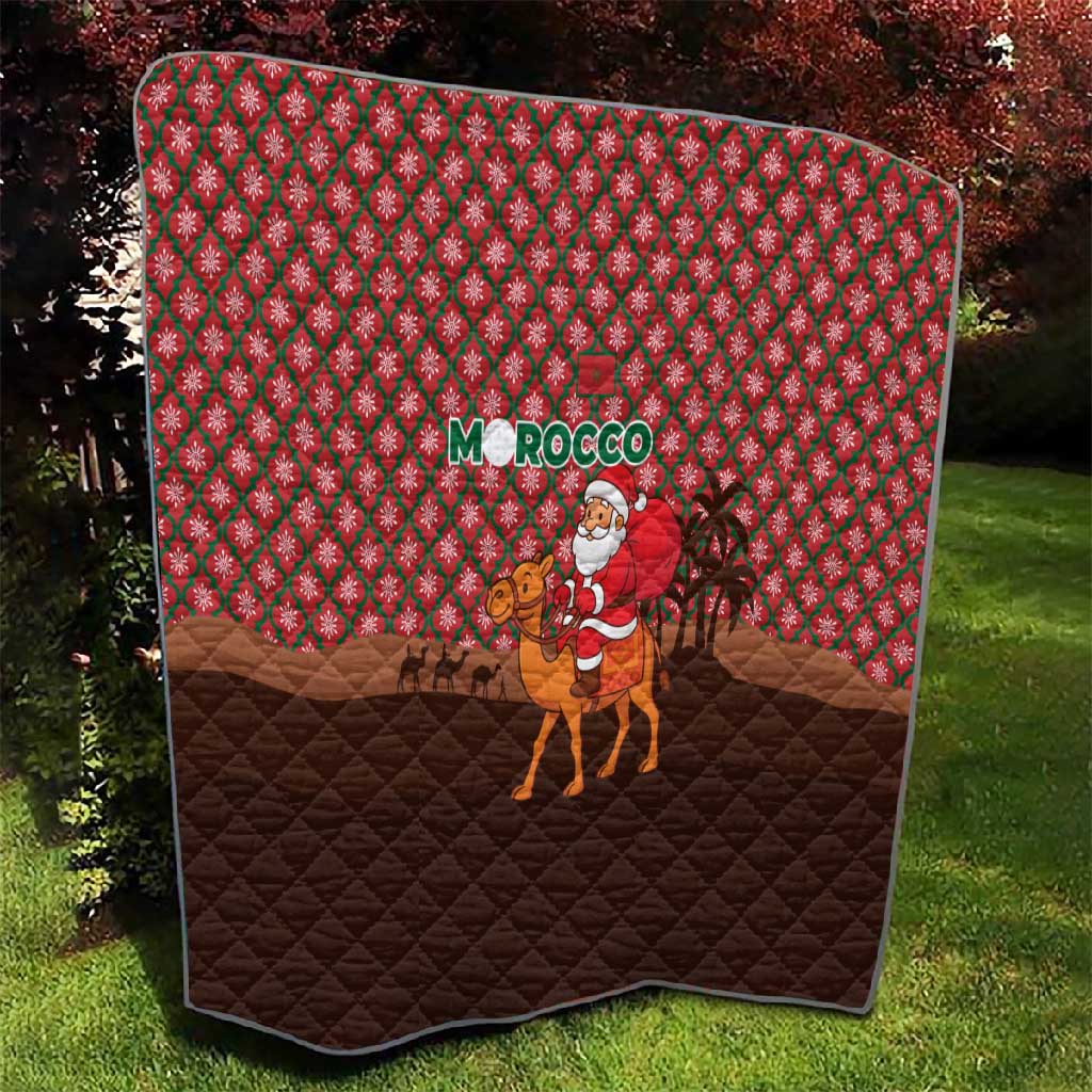Morocco Christmas Quilt Santa Claus Camel Caravan Desert Scene - African Pride