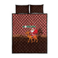 Morocco Christmas Quilt Bed Set Santa Claus Camel Caravan Desert Scene - African Pride
