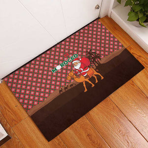 Morocco Christmas Rubber Doormat Santa Claus Camel Caravan Desert Scene - African Pride