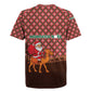 Morocco Christmas Rugby Jersey Santa Claus Camel Caravan Desert Scene - African Pride