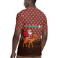 Morocco Christmas Rugby Jersey Santa Claus Camel Caravan Desert Scene - African Pride